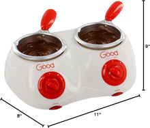 Load image into Gallery viewer, 2-Cup Dual Chocolate Melting Gift Set with Molds - Ideal for Father's Day Treats