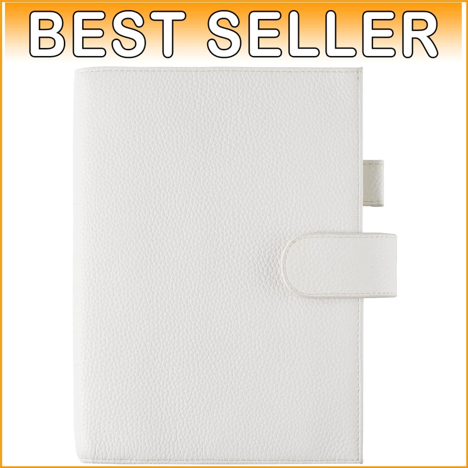 Elegant Pebbled-Cream Leather Cover for A5 Notebooks & Planners - Fits Hobonichi