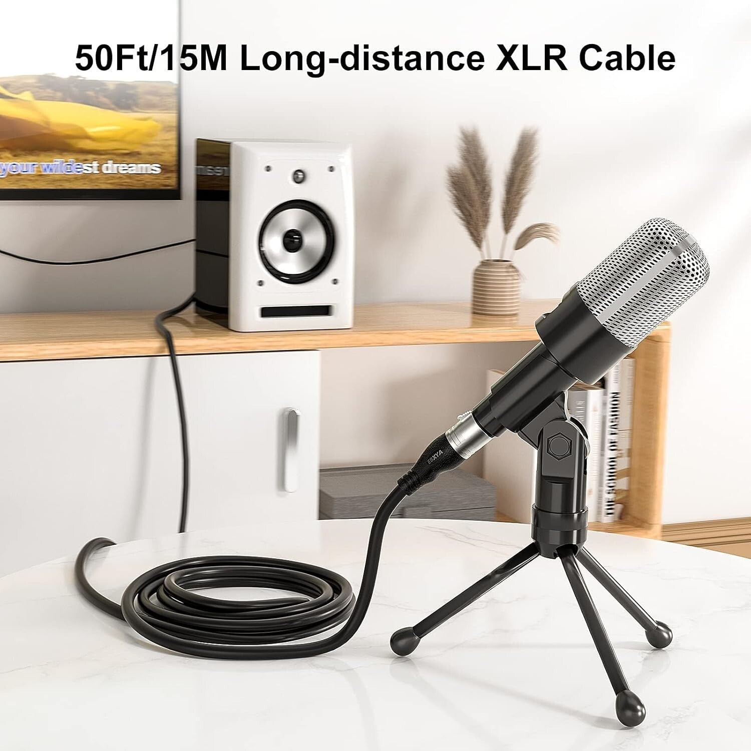 2-Pack of 50ft XLR Cables - Professional Quality Mic & Speaker Audio Connection