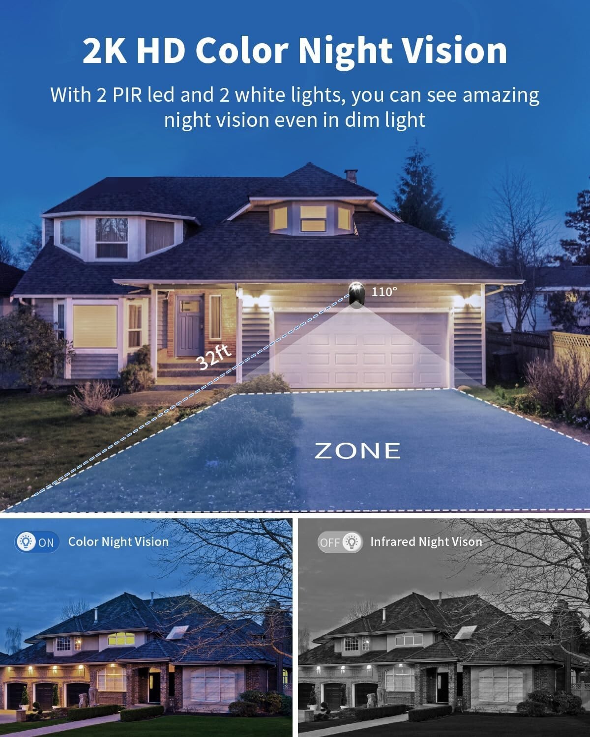 Battery Powered Outdoor Security Camera: Waterproof, 2-Way Talk, Solar Ready