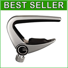 Load image into Gallery viewer, Newport Series Silver Guitar Capo - Lightweight, 6 String Acoustic Essential
