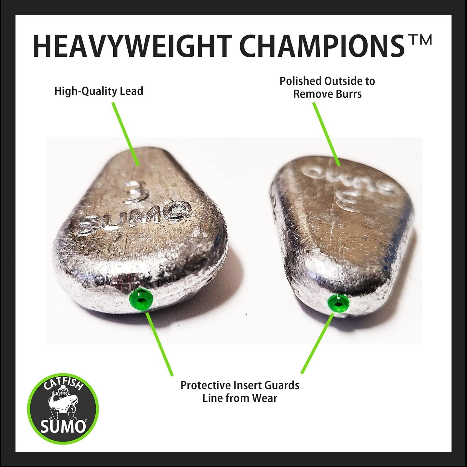 High-Quality 6oz Lead Sinkers with Protective Inserts - 10-Pack for Anglers