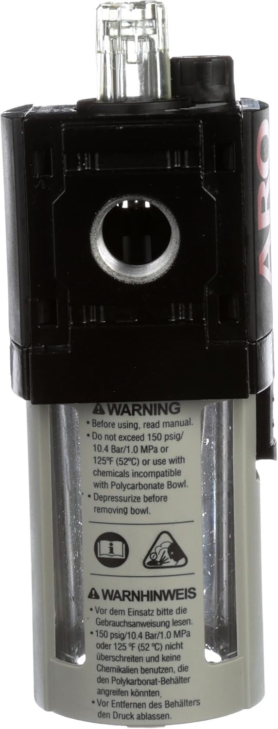 Compact ARO ARO Air Line Lubricator with Polycarbonate Bowl – Ideal for Industry