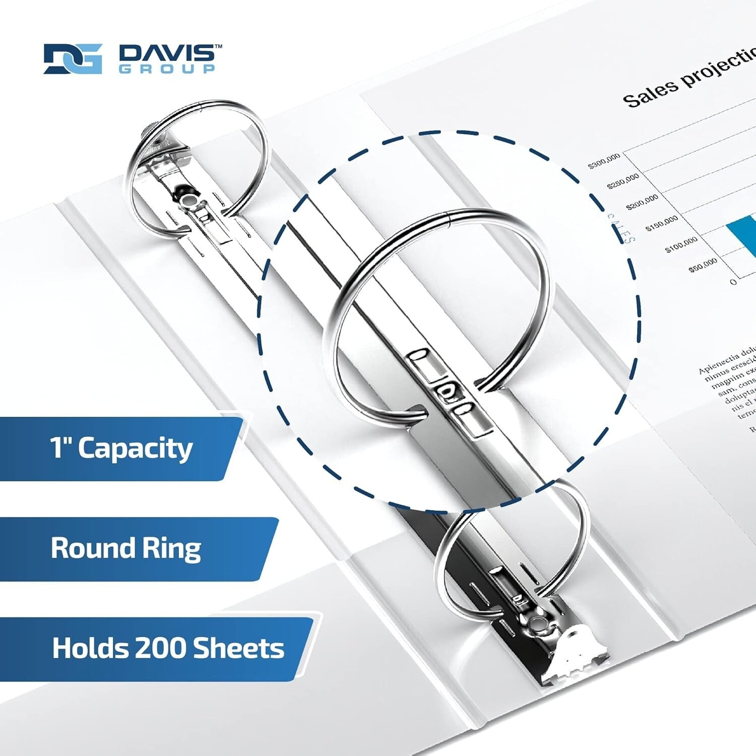 Eco-Friendly 3-Ring Mini Binder with Clear Cover & 5 Dividers - Made in Canada