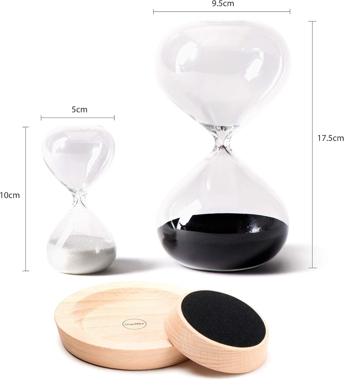 Elegant 30-Minute & 5-Minute Hourglass Sand Timer Set for Enhanced Productivity