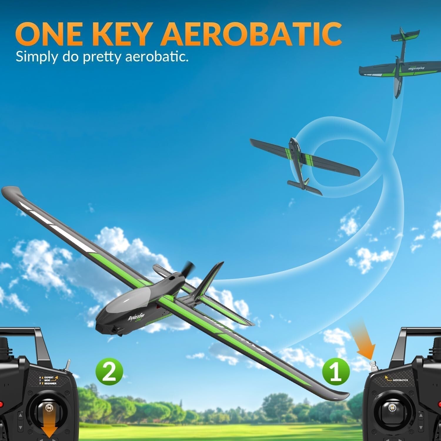 Beginner-Friendly 4CH Remote Control Plane - Fun Aerobatics for Young Aviators