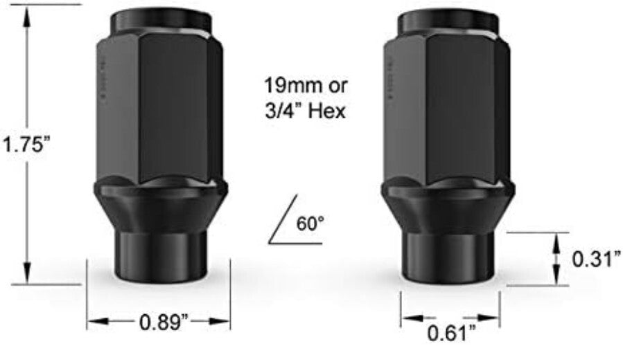 Corrosion-Resistant Cone Taper Lug Nut Set for Toyota, Lexus & More - 24 pcs