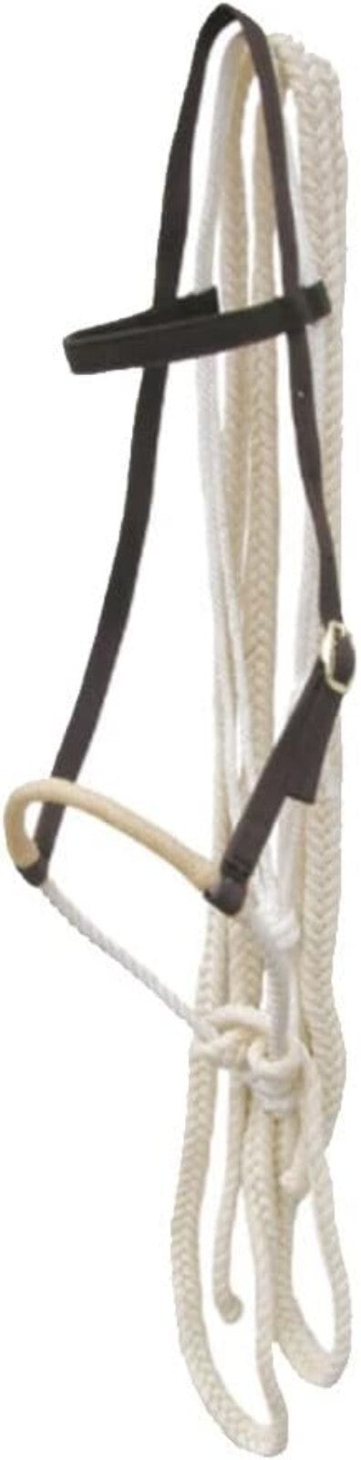 Perfect Training Hackamore Bridle | Durable Rope Nose and Nylon Headstall