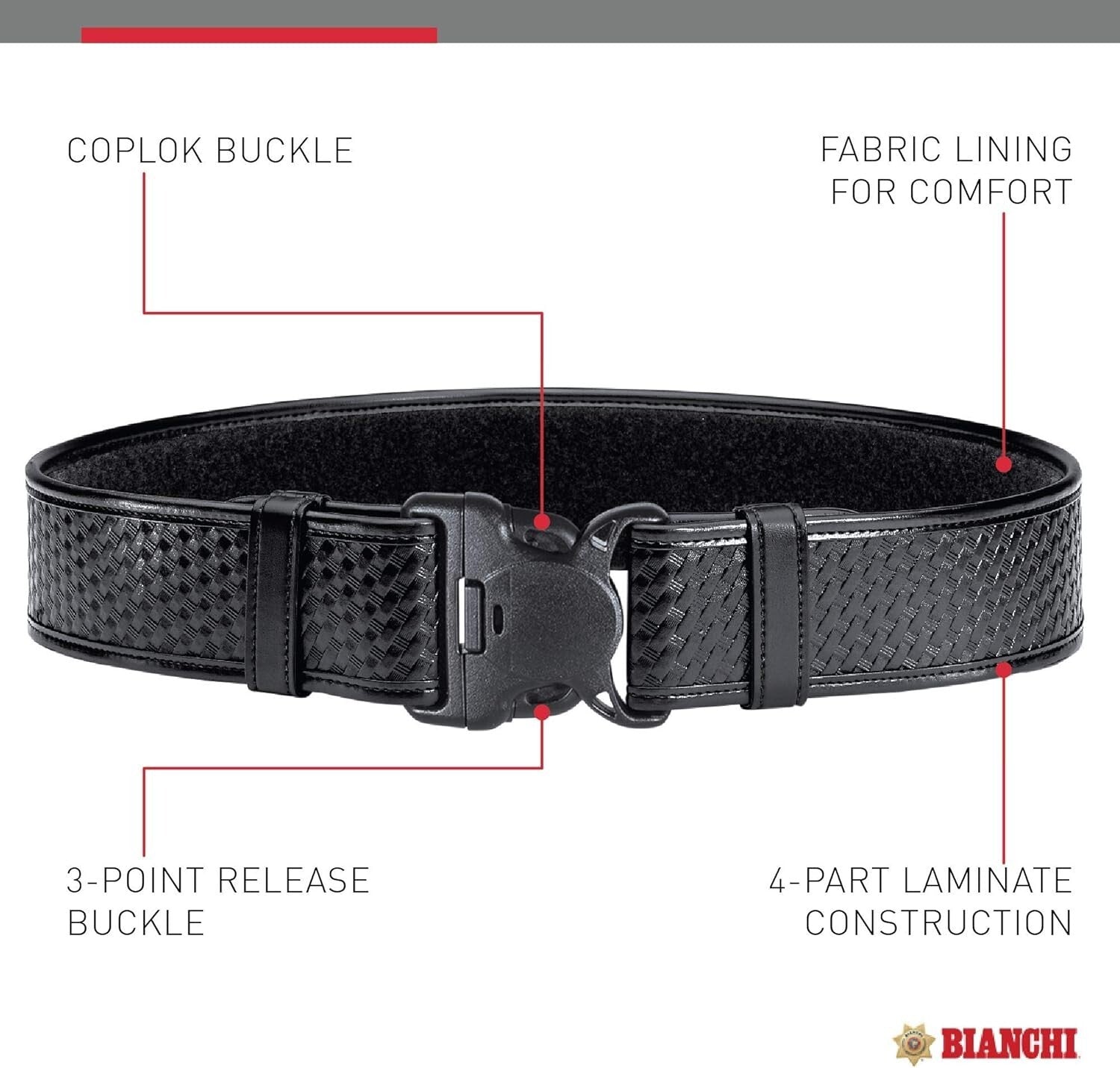 Duraskin Bianchi Duty Belt with Closed-Cell Foam - Ultimate Comfort and Support