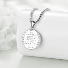 Load image into Gallery viewer, Sterling Silver Saint Sebastian Necklace - Religious Amulet for Both Men &amp; Women