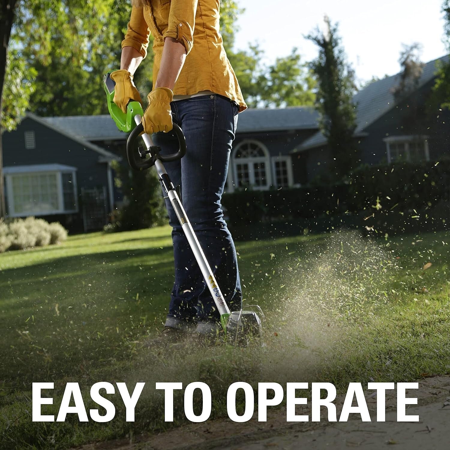 Battery Powered 12" String Trimmer with 2.0Ah Battery - Easy Lawn Maintenance