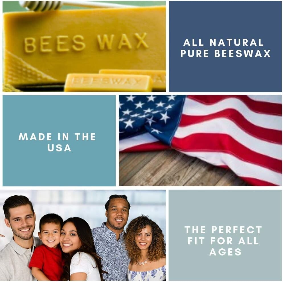 Premium Beeswax Ear Plugs 12 Pack - Sound Blocking for Shooting & Music Events