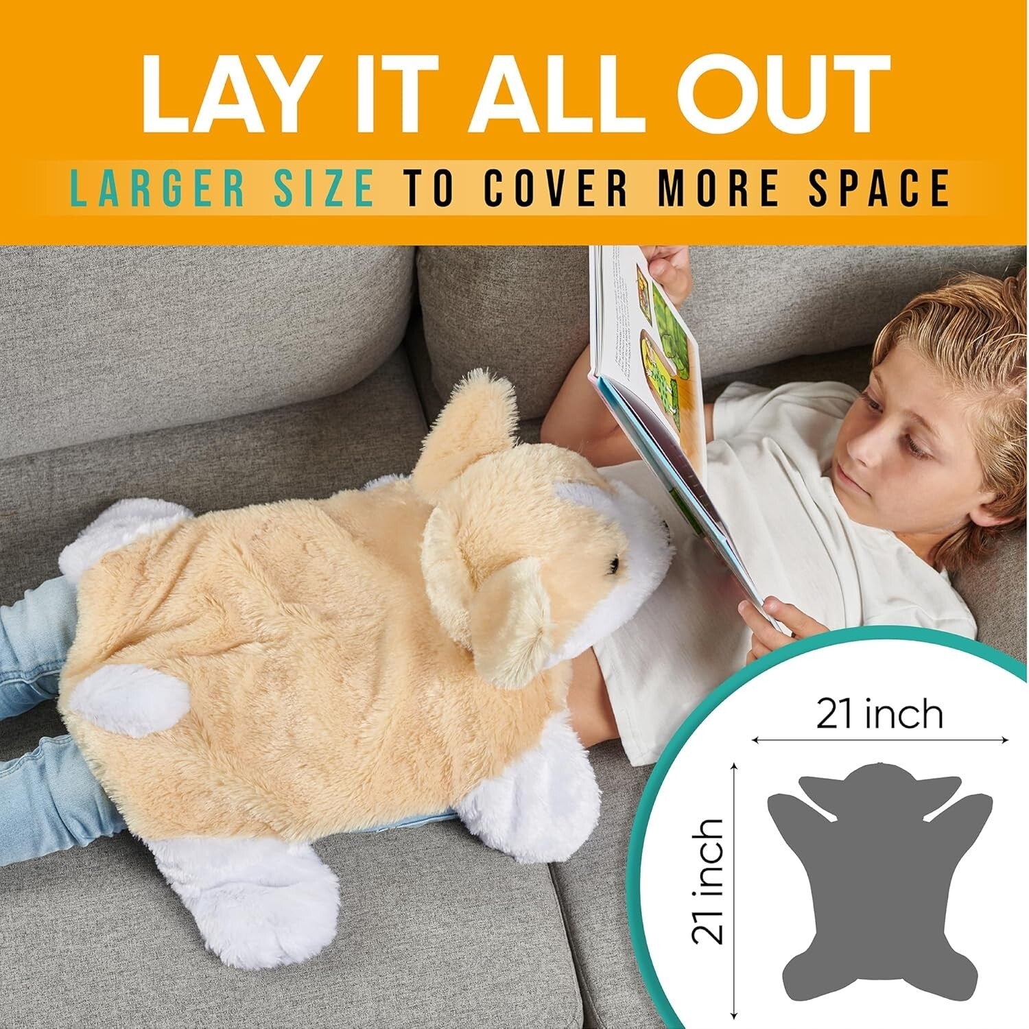 5lb Weighted Lap Blanket - Comforting Plush for Kids & Adults with Sensory Needs