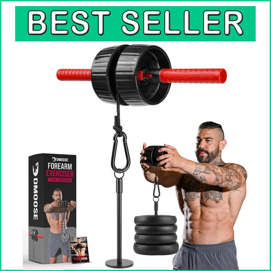Durable Forearm Roller with Non-Slip Grip - Ideal for Rehab & Strength Training