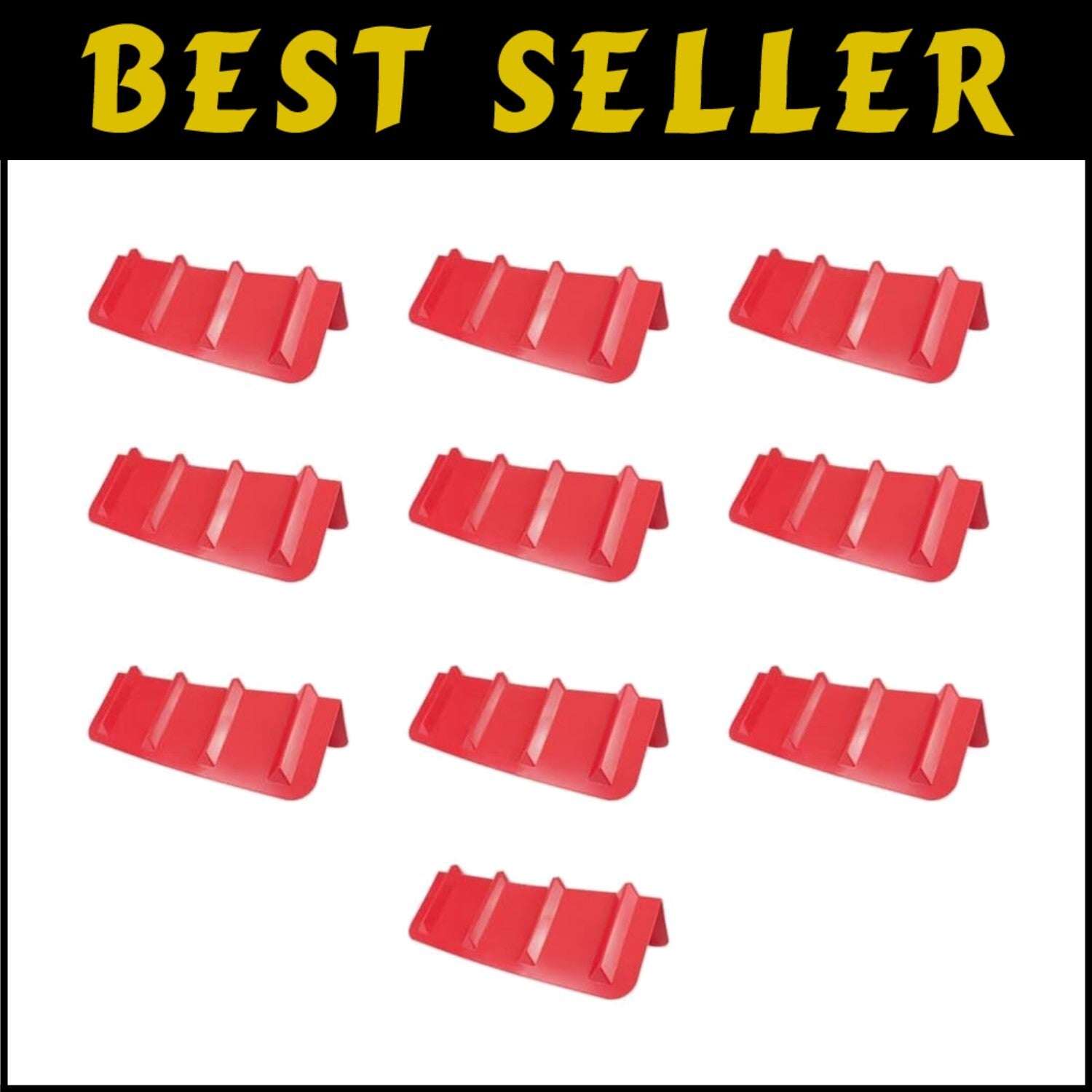 10 Pack 8" x 8" x 24" Red V-Shaped Corner Edge Guards - Heavy Load Protection