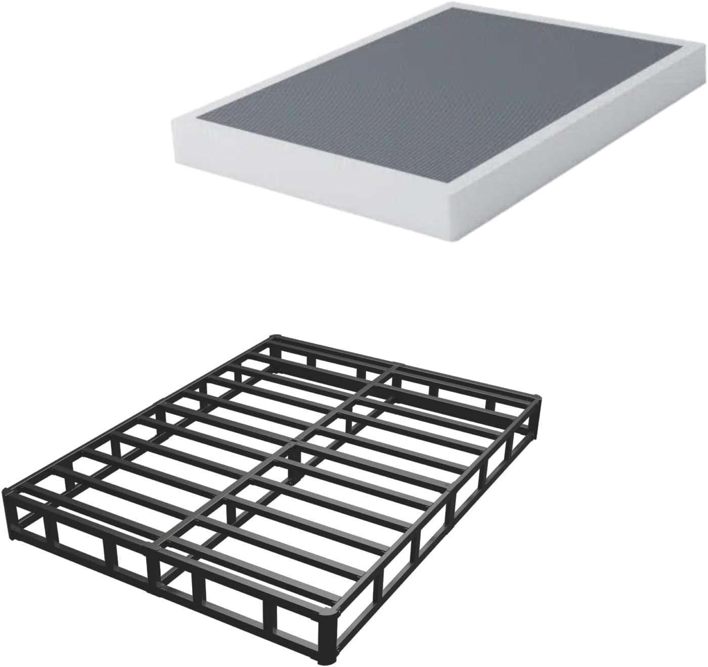 3000lbs Capacity Heavy Duty Metal Queen Box Spring - Non-Squeak & Easy to Clean