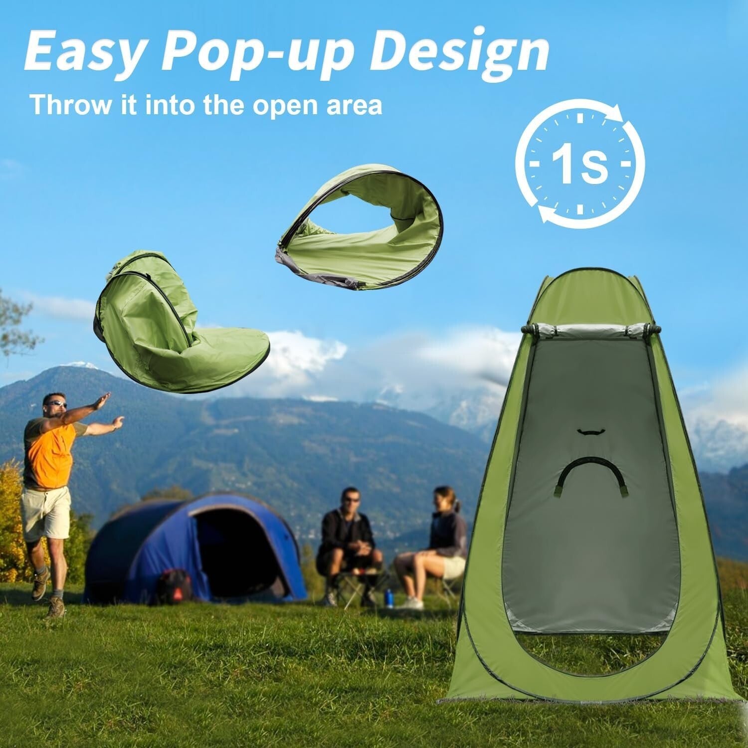 Travel-Friendly Pop-Up Toilet and Shower Tent - Ultimate Outdoor Accessory