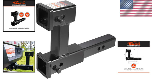 2" Dual Hitch Receiver Extender - Max 4000 lbs Capacity for Bike and Cargo Racks