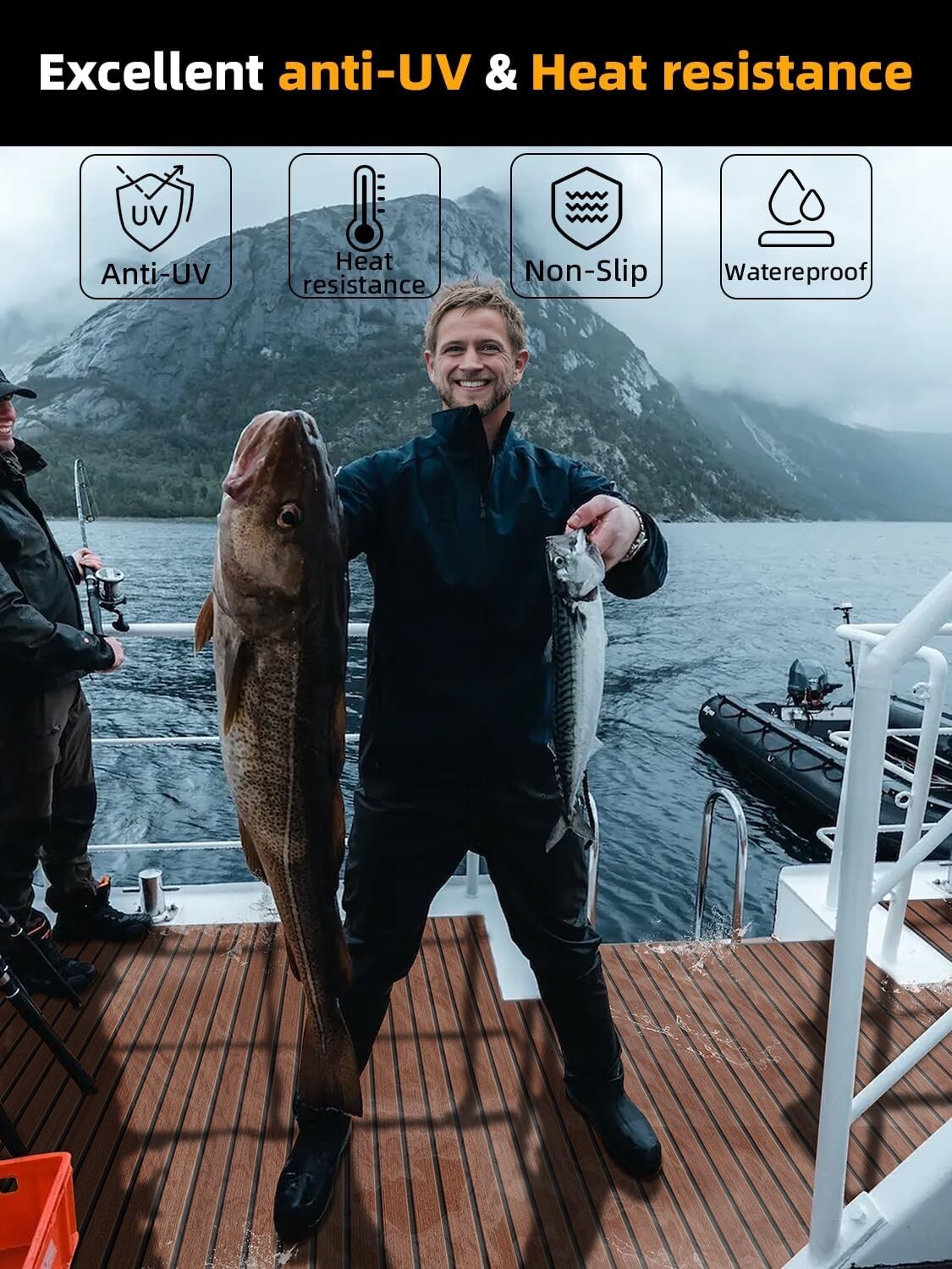 Customizable EVA Marine Decking - Self-Adhesive Faux Teak for Yachts & Kayaks