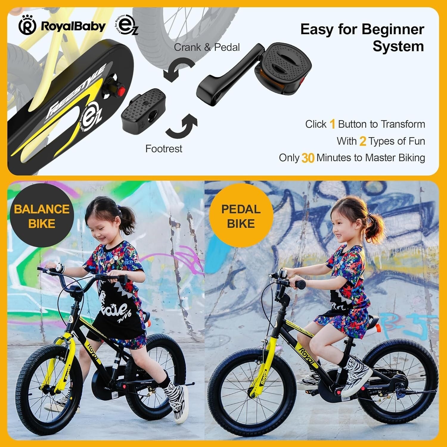 Lightweight 12-Inch Kids Balance Bike with Adjustable Features - Joyful Learning