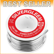 Load image into Gallery viewer, Compact Lead-Free Solder Wire Spool - Ideal for Stained Glass &amp; Jewelry Crafting