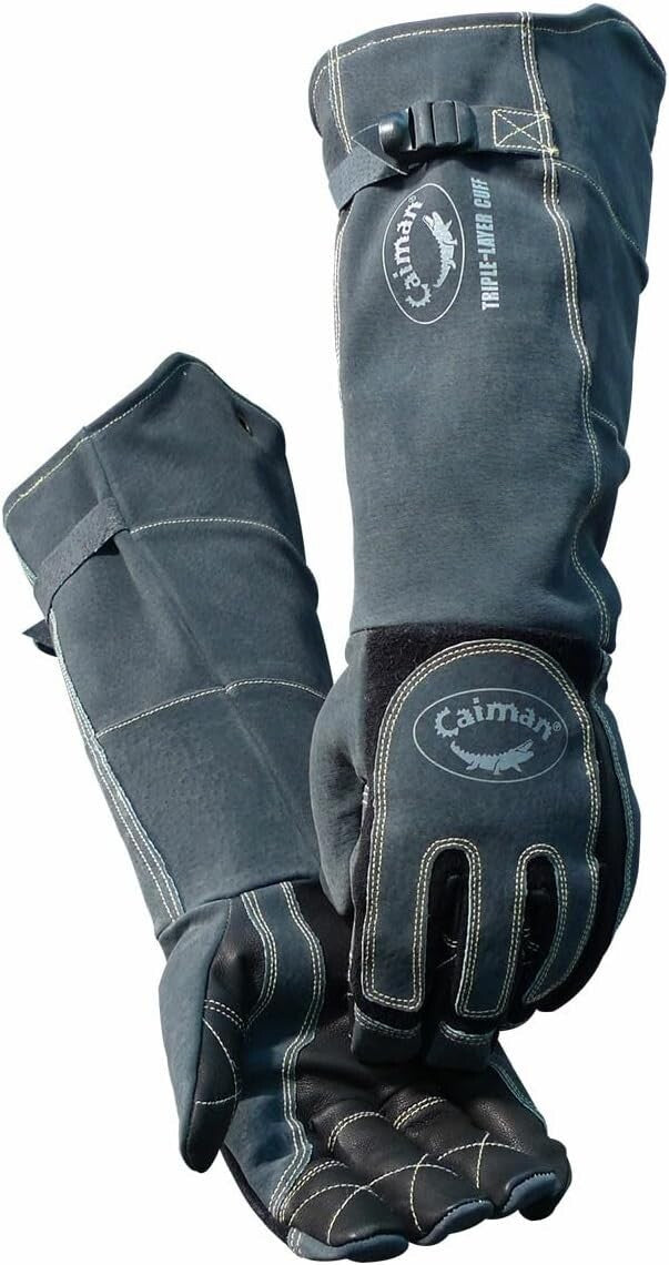 Heavy Duty Sheep Grain MIG/Stick Welding Gloves with Triple-Layer Cuff - Large