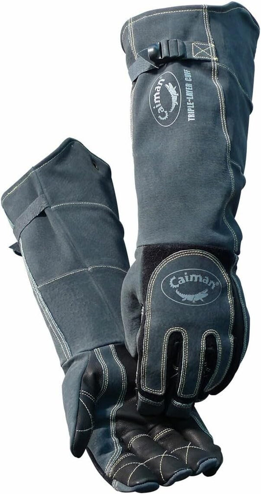Heavy Duty Sheep Grain MIG/Stick Welding Gloves with Triple-Layer Cuff - Large