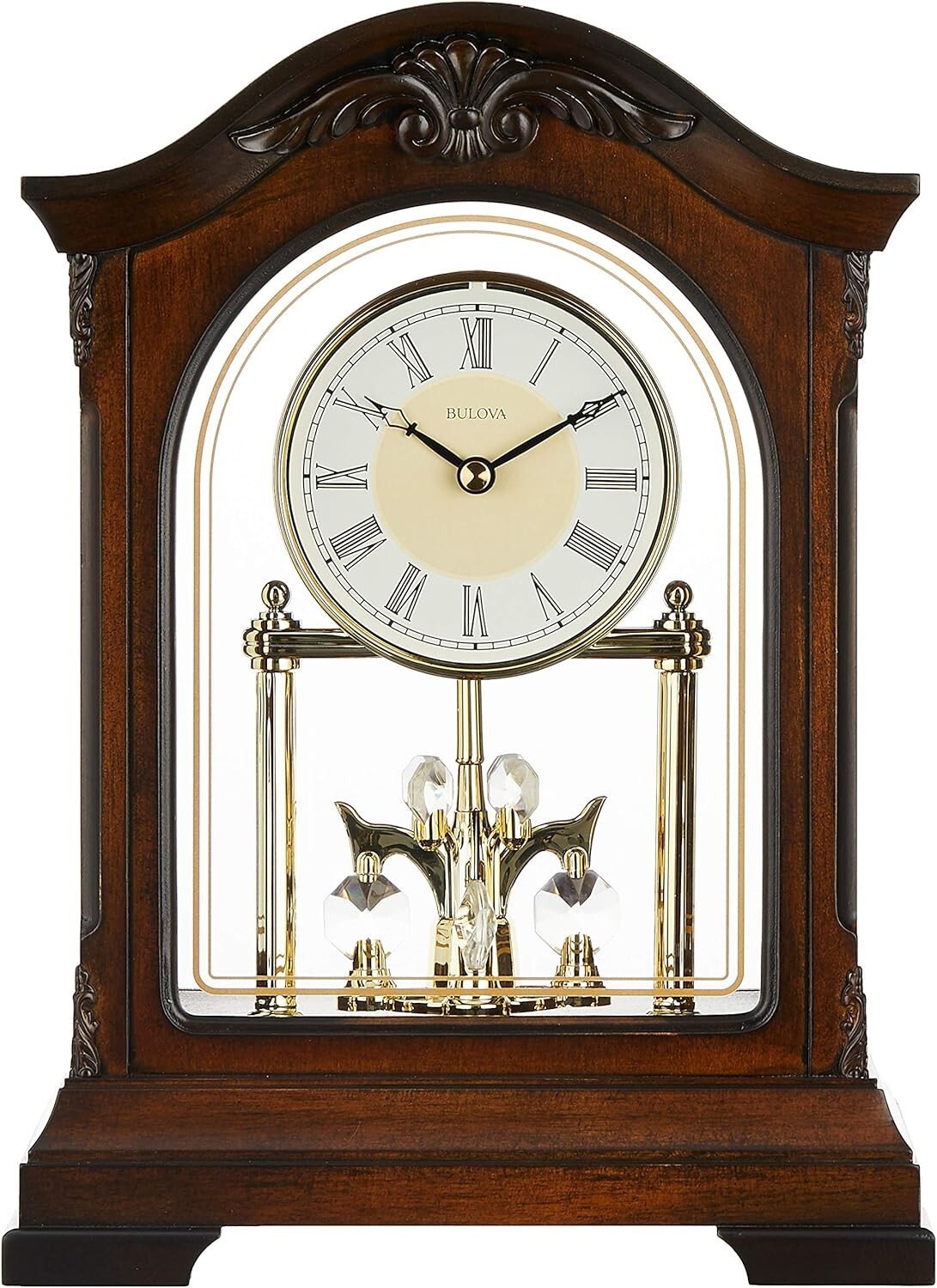 Classic Walnut Pendulum Clock with Westminster Chime - Living Room Must-Have