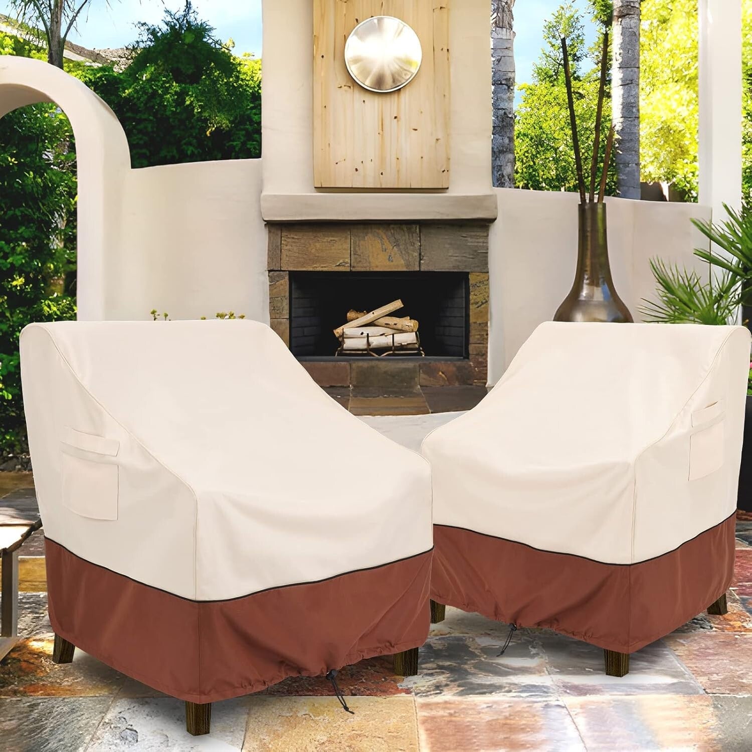 Durable 600D Oxford Chair Covers with UV Protection for Outdoor Furniture