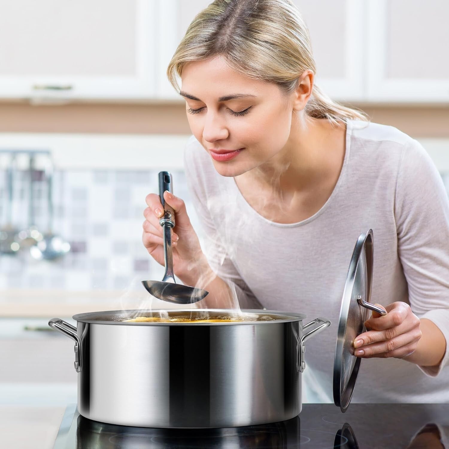 Versatile 10Qt Stainless Steel Deep Fryer - Ideal for Chicken, Seafood & Fries