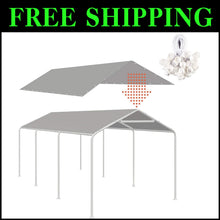 Load image into Gallery viewer, Versatile 10 x 20 Ft Carport Replacement Canopy Cover for All-Weather Use