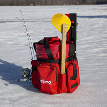 Load image into Gallery viewer, Durable Ice Fishing Bucket Caddy in Black/Red for Ultimate Gear Organization