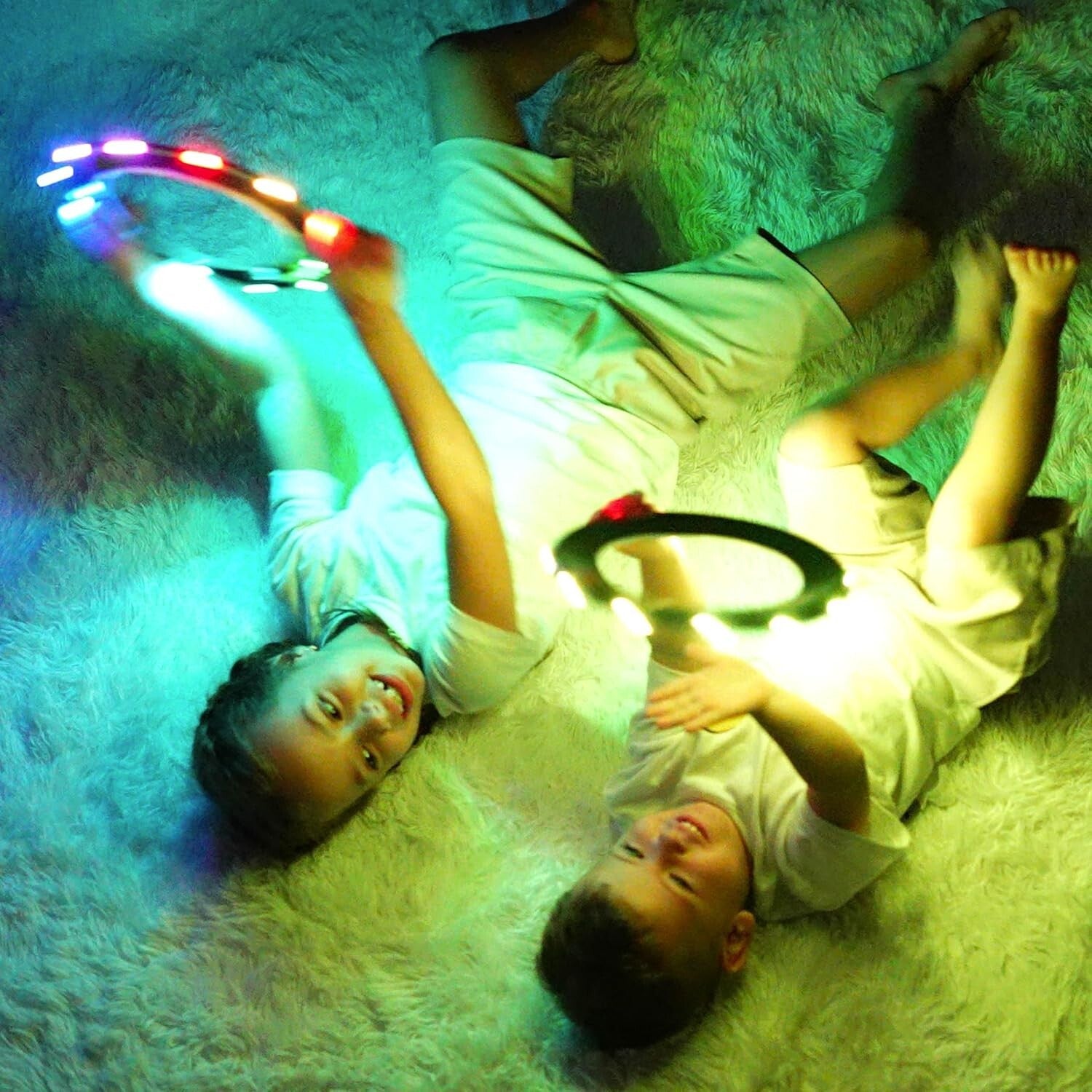 Safe Soft Rim Flying Ring - Auto Light Up with 4000 Throws, Ideal for Family Fun