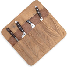 Load image into Gallery viewer, Luxury Buffalo Leather Knife Roll – 7 Slot Chef's Knife Bag for Professionals