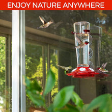 Load image into Gallery viewer, No-Leak Window Hummingbird Feeders with 3 Interchangeable Flower Colors - 2 Pack