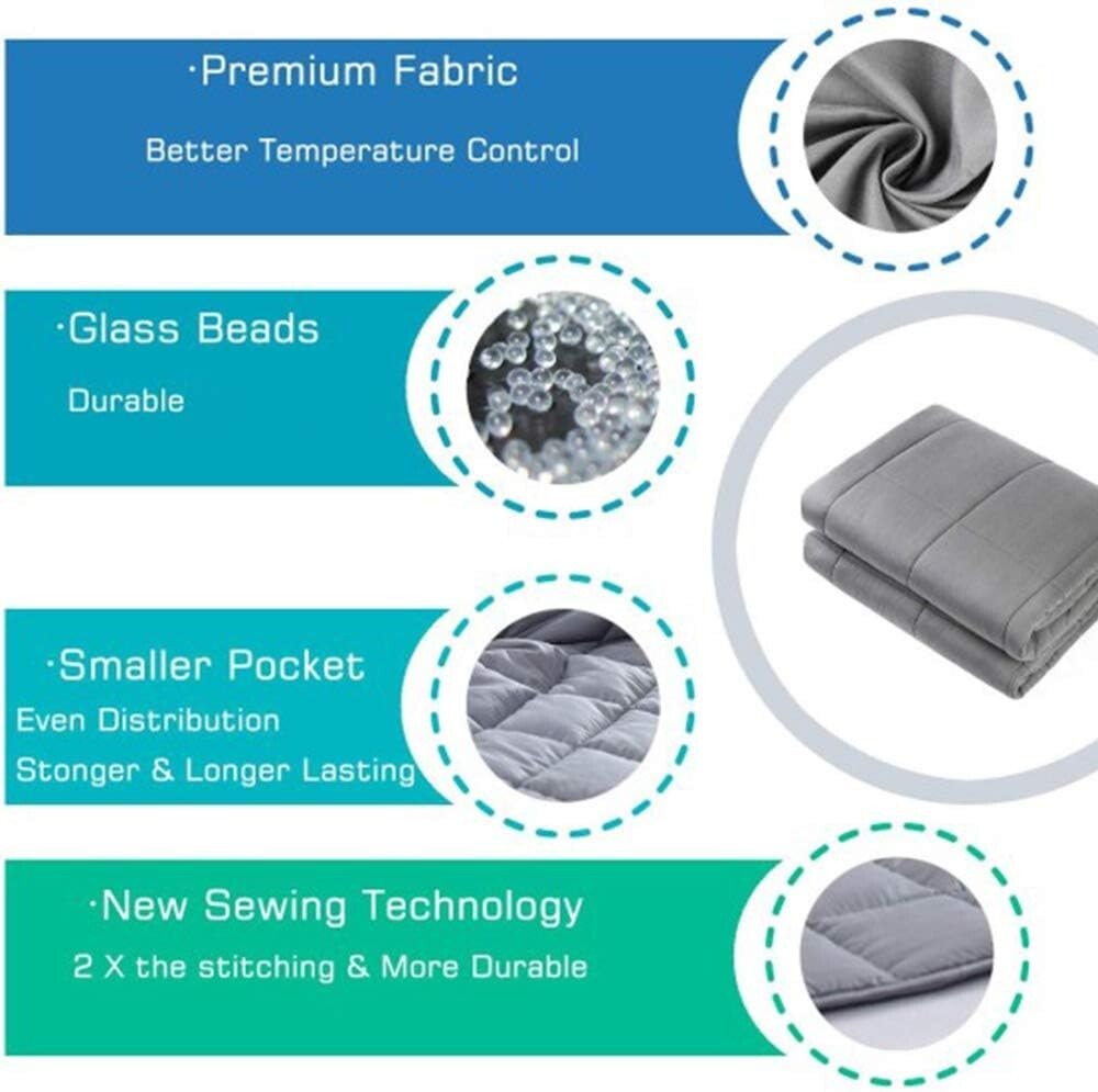 Breathable Microfiber King Size Weighted Blanket - Optimal Comfort 78"x85"