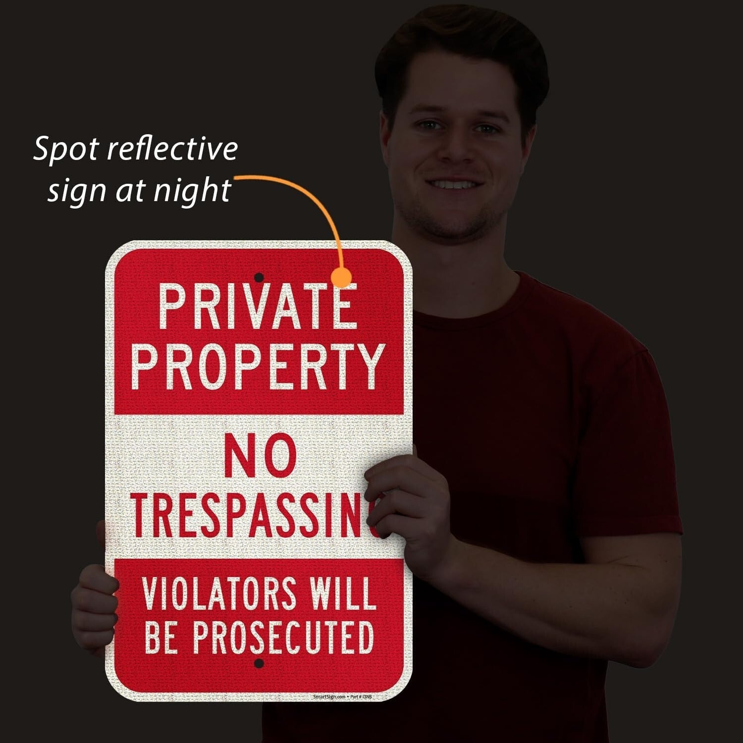 18x12 Private Property Signs - Reflective, Durable 4-Pack for Security Needs