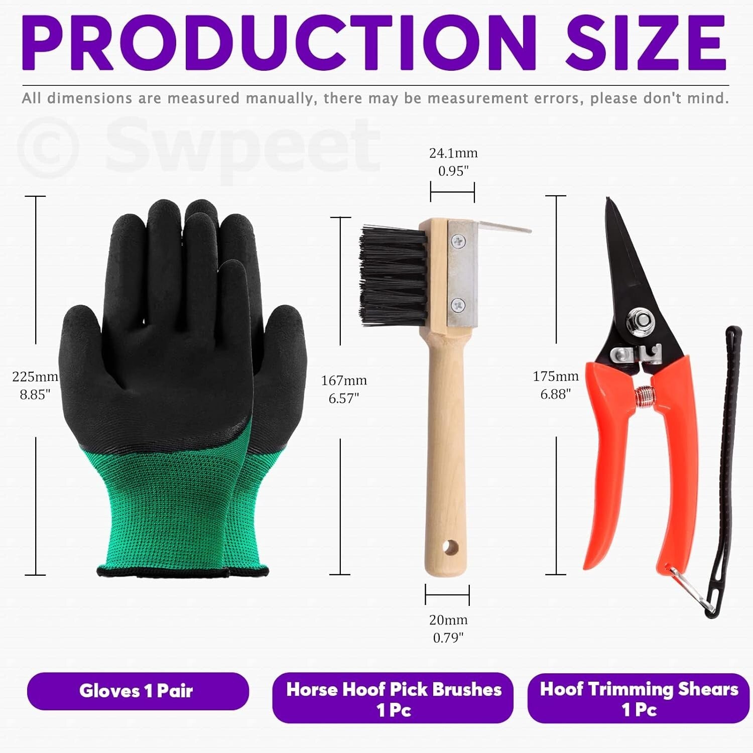 Durable Horse Hoof Trimming & Rasp Set - 8 Professional Tools for Effective Care