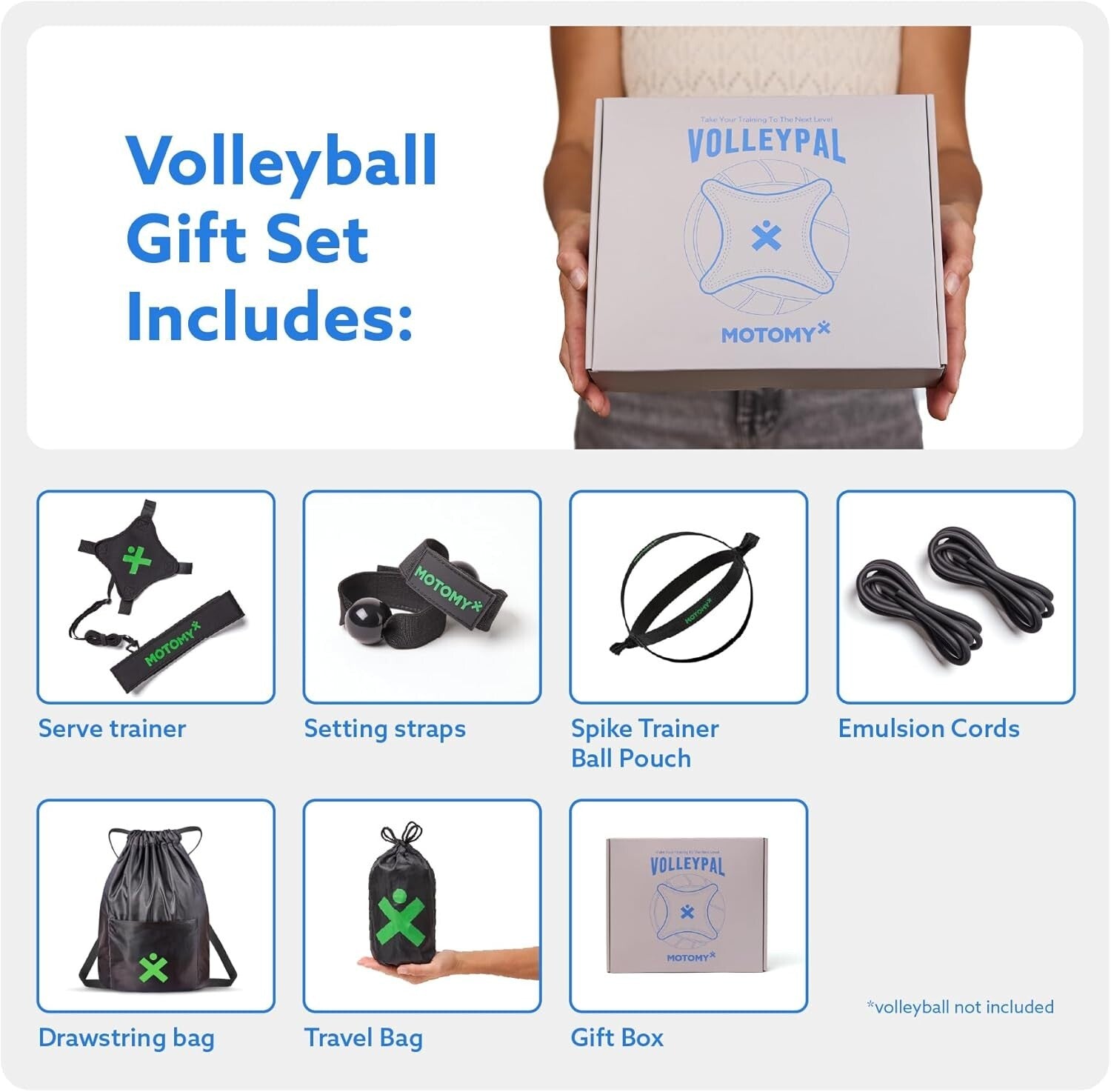 Durable Volleyball Training Equipment with Adjustable Belt & Long Elastic Cord