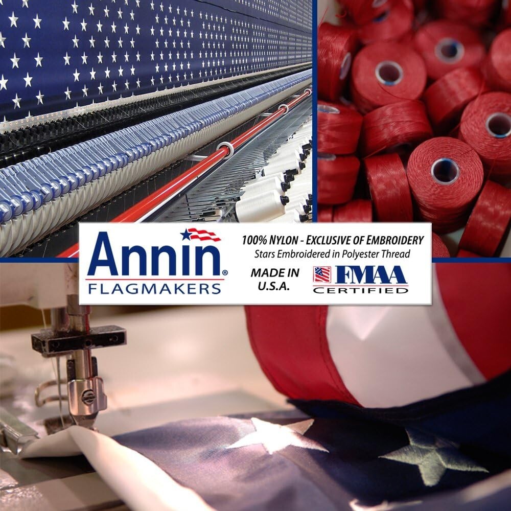 Annin 10x15 Feet American Flag – Premium Nylon, Weather & Rust Resistant
