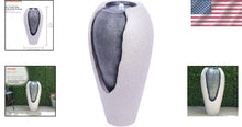 Load image into Gallery viewer, Versatile 29" LED Illuminated Ribbed Jar Fountain for Indoor/Outdoor Relaxation