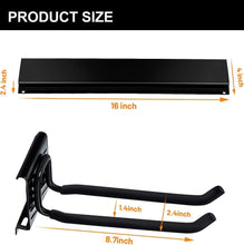 Load image into Gallery viewer, Durable Wall Mount Garden Tool Rack with Adjustable Hooks &amp; Heavy Load Capacity