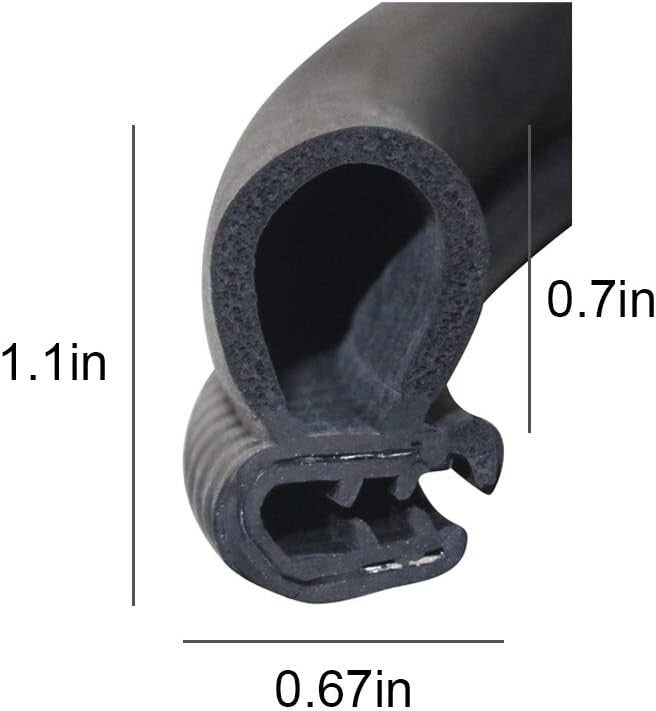 32.8ft Weather Stripping Truck Door Seal - Noise Reduction & Easy Install