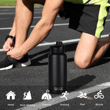 Load image into Gallery viewer, 32 oz Insulated Stainless Steel Water Bottle – Double Wall Sports Hydration