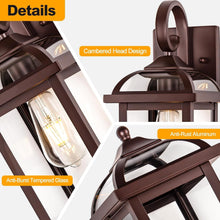 Load image into Gallery viewer, Elegant 18” Oil Rubbed Bronze Outdoor Lights - Durable Anti-Rust Wall Fixtures
