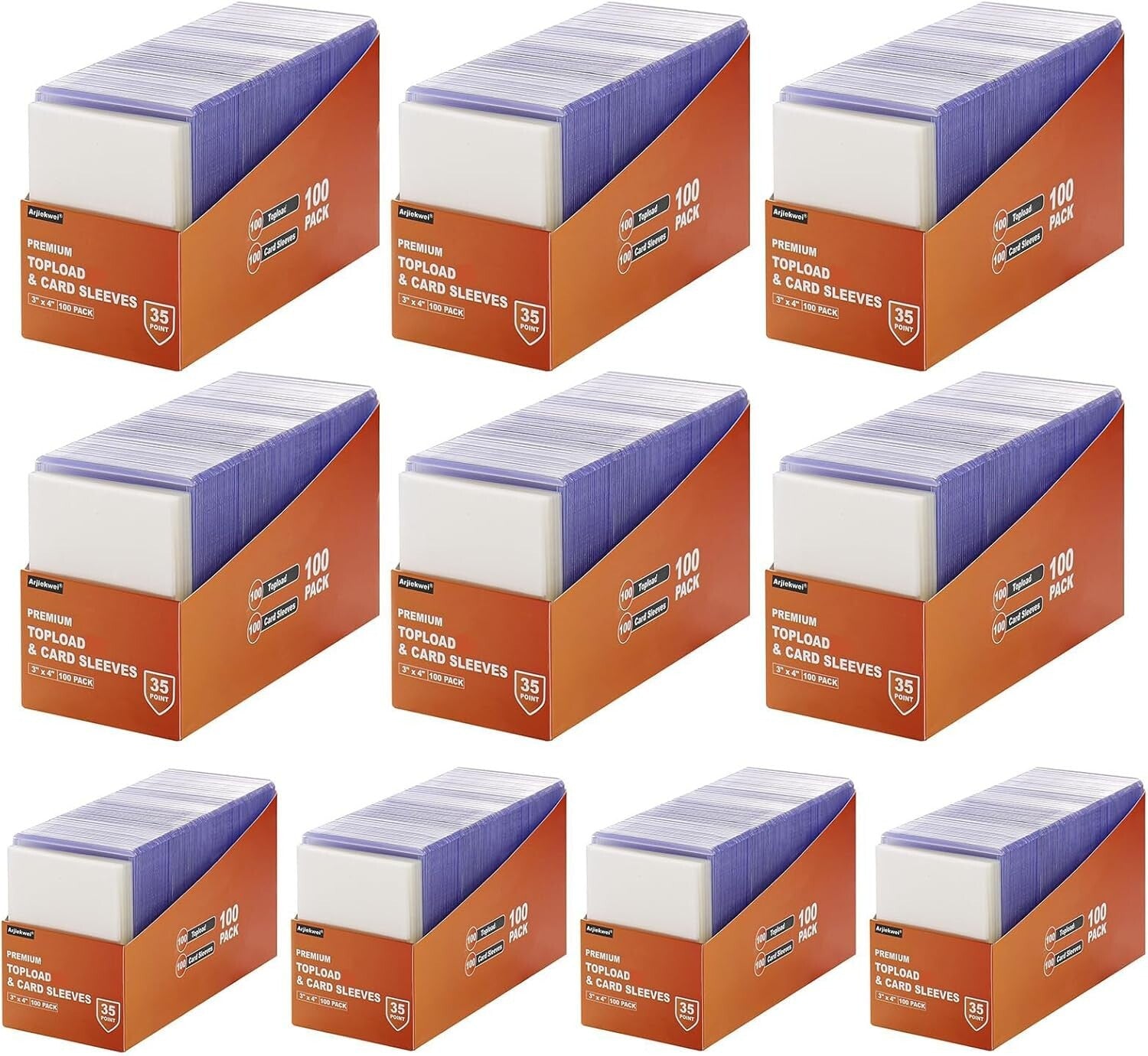 2000 Standard Card Sleeves Set: Clear Hard & Soft Protectors for Card Collectors