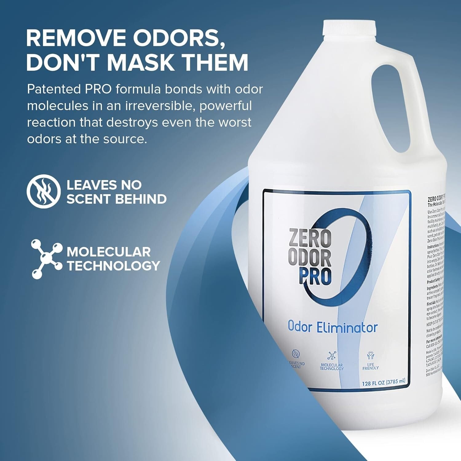 Powerful 128oz Odor Eliminator Spray - Effective Smoke & Pet Odor Remover