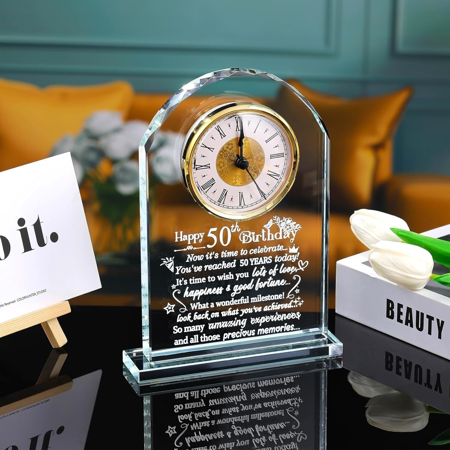 Beautiful 50-Year Keepsake Clock - Timeless Gift for Birthdays & Anniversaries