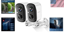 Load image into Gallery viewer, Rechargeable 2K Wireless Security Cameras - Night Vision &amp; Smart Alerts - 2 Pack