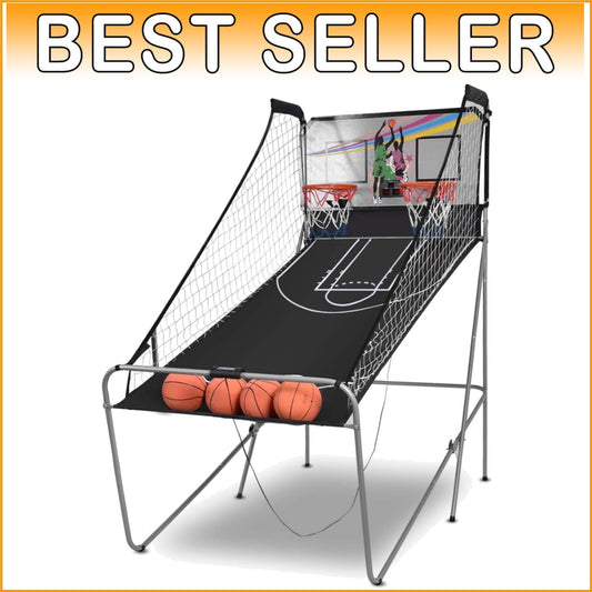 Electronic Double Shot Basketball Game with 4 Balls & Competitive Scoring System
